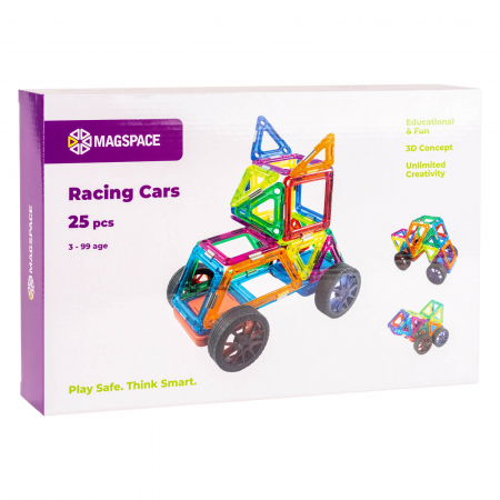 Toate produse - Set magnetic 25 pcs Magspace - Racing Cars