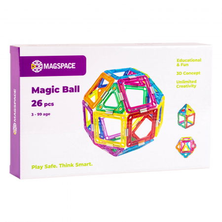 Seturi de constructie magnetice Magspace - Set magnetic 26 pcs Magspace - Magic Ball