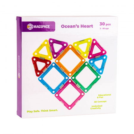 Seturi de constructie magnetice Magspace - Set magnetic 30 pcs Magspace - Ocean's Heart