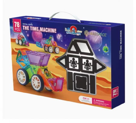 Seturi de constructie magnetice Magspace - Set magnetic 78 pcs Magspace - The Time Machine