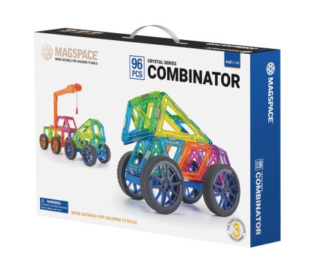 Set constructie magnetic 96 piese - Magspace [0]