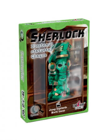 Jocuri de societate mister - Sherlock Blestemul statuetei Qhaqya - Joc de Societate
