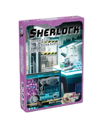 Jocuri de societate mister - Sherlock Incendiu in laboratorul secret - Joc de Societate