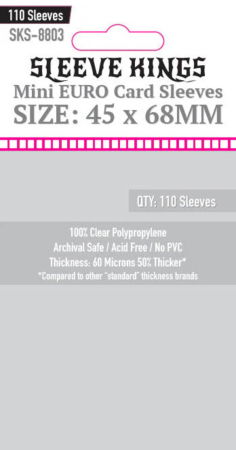 Accesorii jocuri de societate - Sleeve Kings Mini Euro Card, 45 x 68 mm