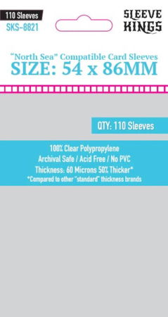 Accesorii jocuri de societate - Sleeve Kings North Sea Sleeves - 54x86mm