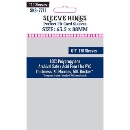 Accesorii jocuri de societate - Sleeve Kings Perfect Fit Internal Card Sleeves - 63.5x88mm