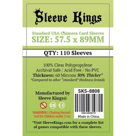 Accesorii jocuri de societate - Sleeve Kings USA Chimera Card, 57,5 x 89 mm