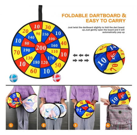 Tabla de Darts Pliabila cu 6 mingi [1]