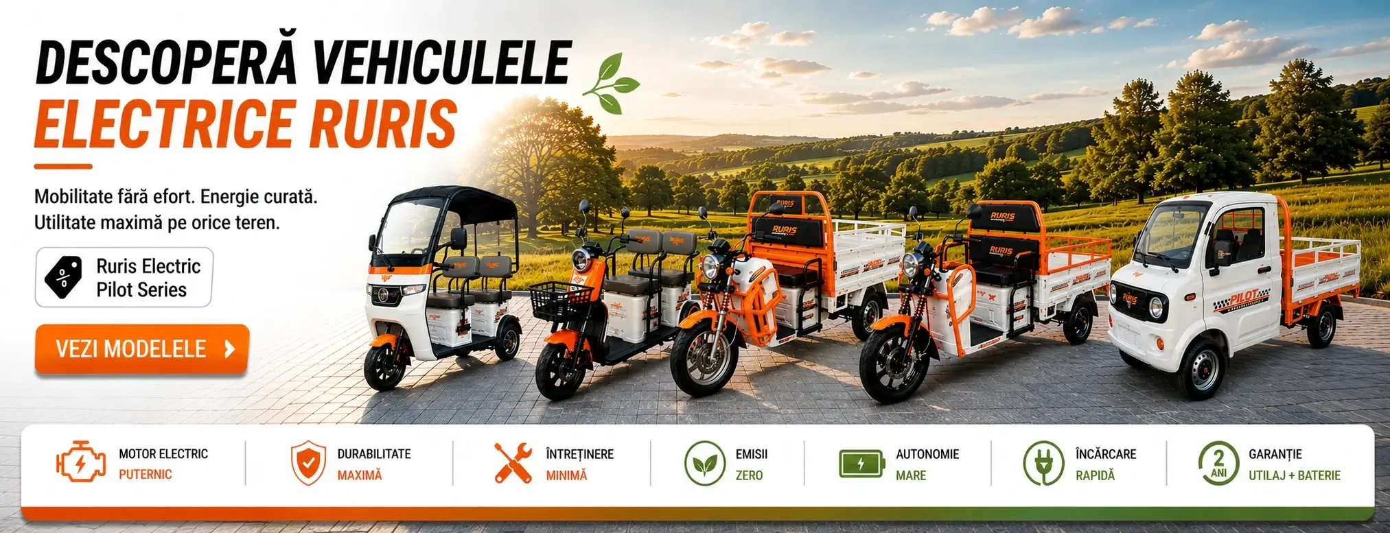 RURIS lanseaza vehiculele electrice de lucru si transport