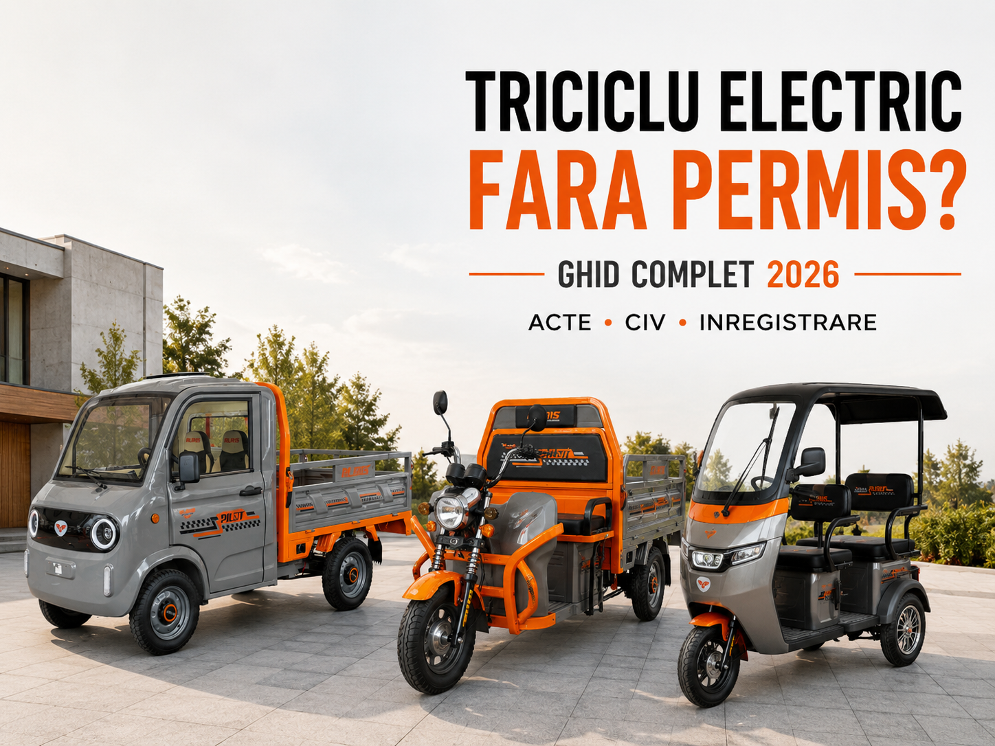 Triciclu electric fara permis? Ghid complet despre acte, CIV si inregistrare in 2026
