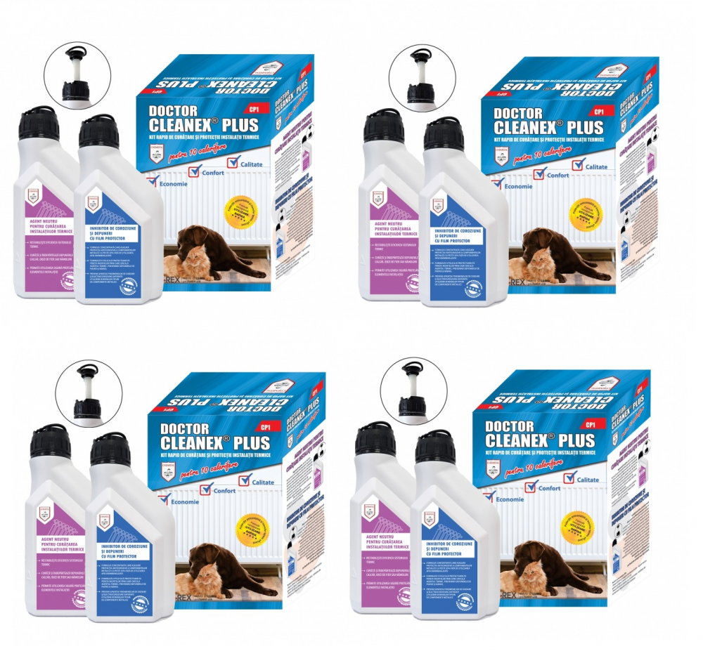 4 x Pachet intretinere instalatie incalzire cu calorifere Doctor Cleanex [1]