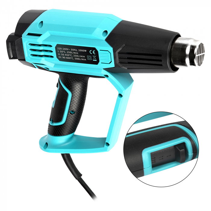 Pistol aer cald profesional Detoolz DZ-SE146, 2000 W 3 trepte 600ᵒC [4]