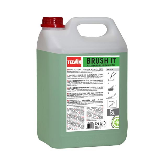 Solutie de curatat cordonul de sudura Telwin 804297, 5 l, BRUSH IT, pentru Cleantech [1]
