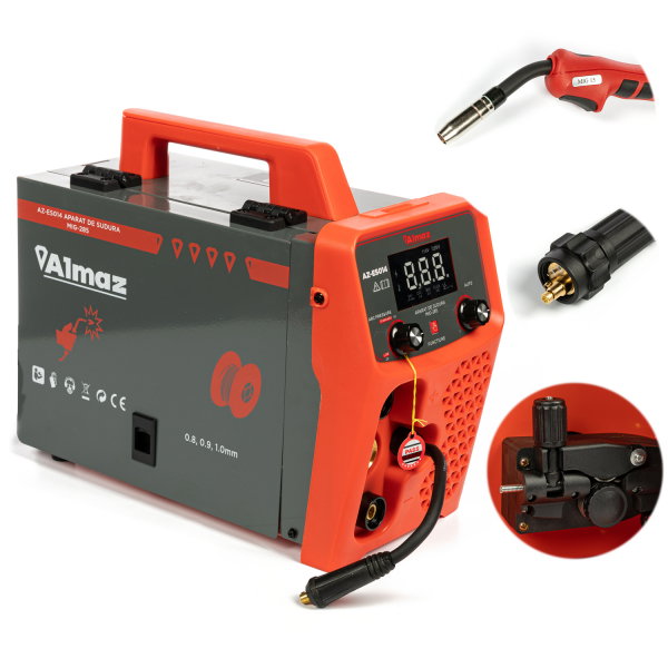 Aparat de sudura Almaz MIG 285, diametru electrod 1.6 - 4.0 mm cu sarma flux 0.8 mm, rola 5 kg [2]