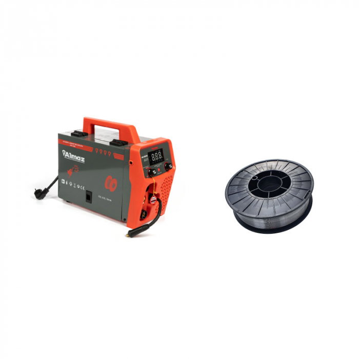 Aparat de sudura Almaz MIG 285, diametru electrod 1.6 - 4.0 mm cu sarma flux 0.8 mm, rola 5 kg [1]