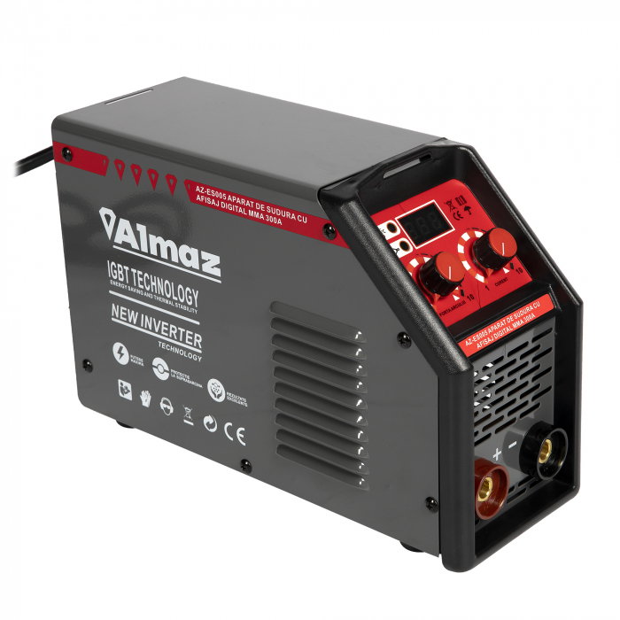 Aparat de sudura digital Almaz MMA 300 AZ-ES005 cu masca sudura color cu cristale lichide Almaz AZ-ES042 [2]