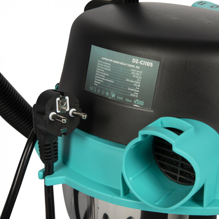 Aspirator uscat umed Detoolz DZ-CI105 1250W, 25L [3]
