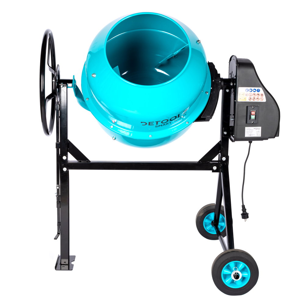 Betoniera Detoolz 160L, 1000W, cu roti si coroana de fonta [13]