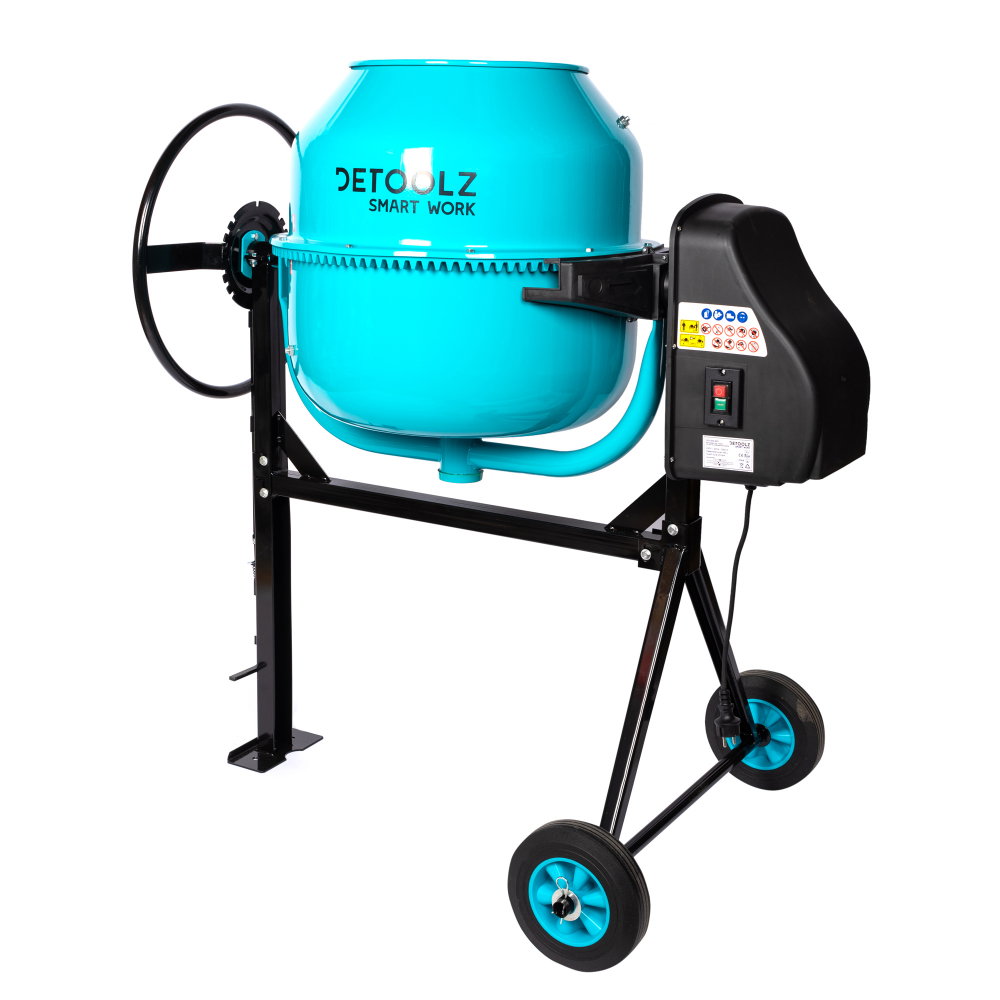 Betoniera Detoolz 180L, 1000W, cu roti si coroana de fonta [18]