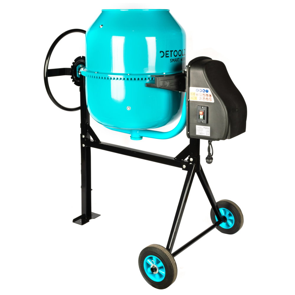 Betoniera Detoolz 200L, 1200W, cu roti si coroana de fonta [8]