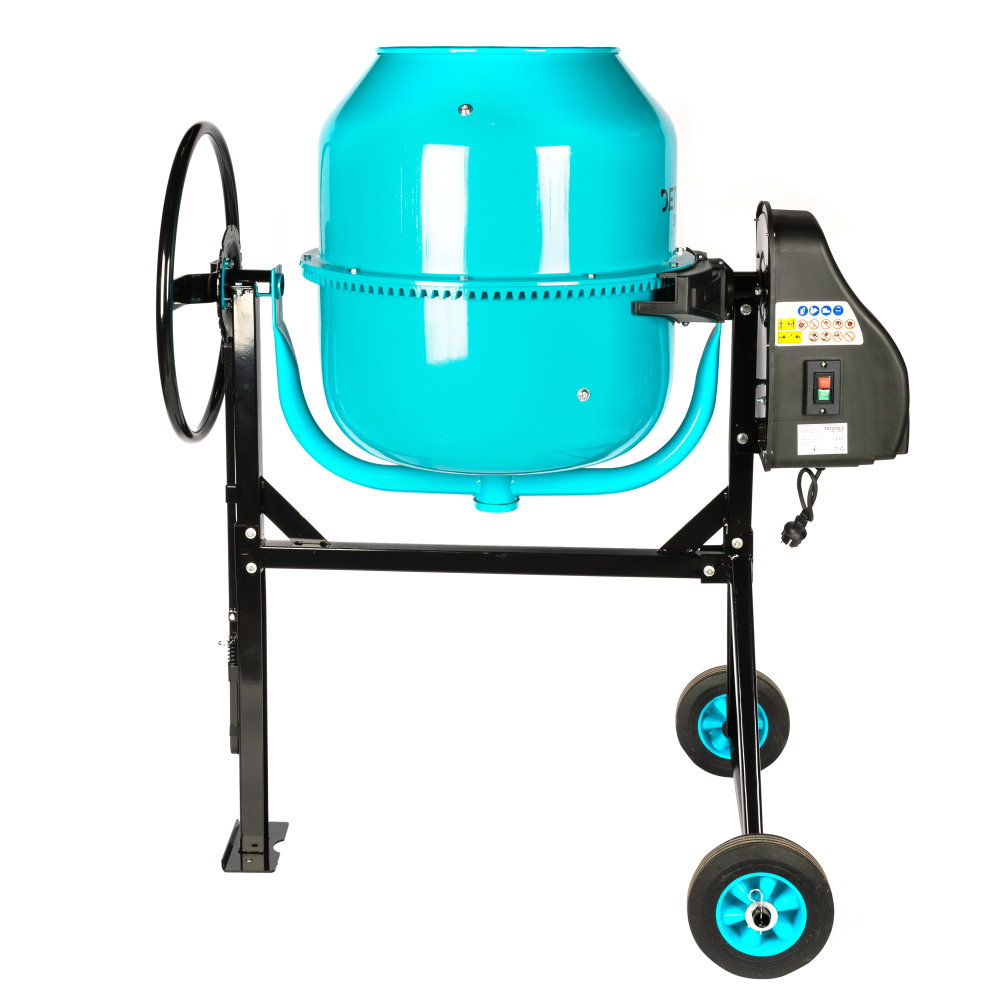 Betoniera Detoolz 200L, 1200W, cu roti si coroana de fonta [1]