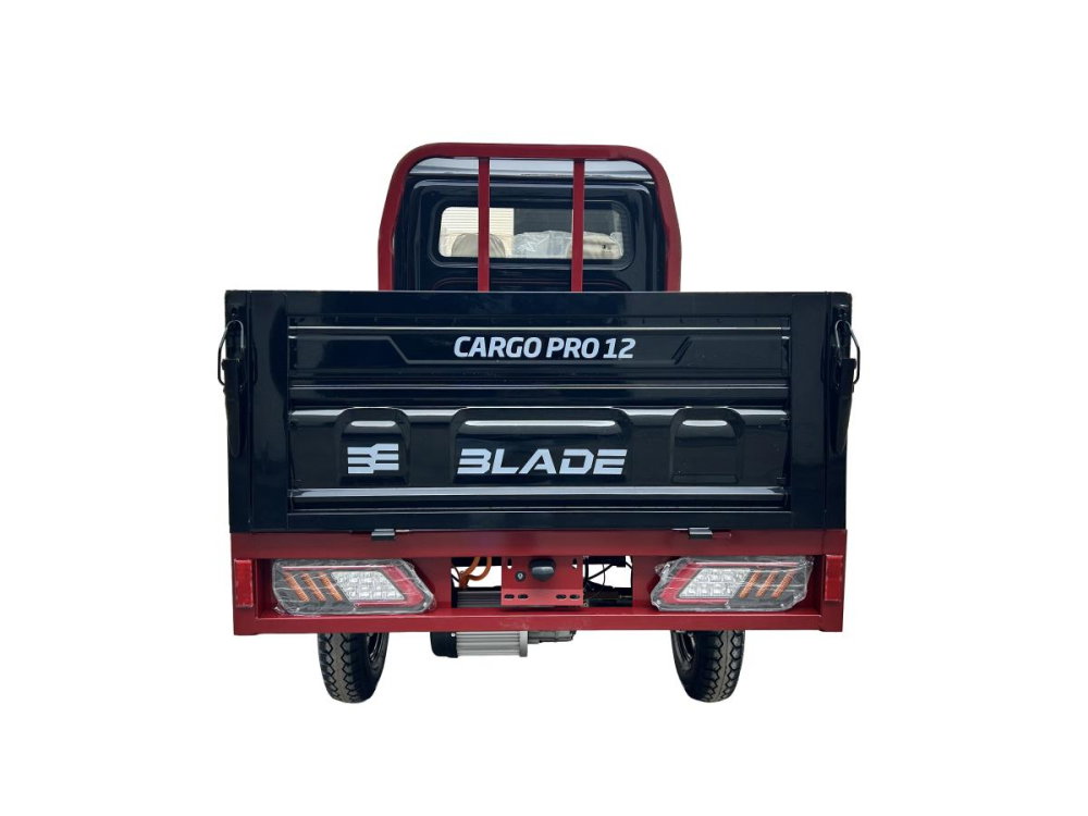 Cvadriciclu electric utilitar tip camioneta electrica PICKUP BLADE CARGO PRO 12 fara permis, 3000W, viteza 25 km/h, autonomie 100 km, Negru + Rosu [9]