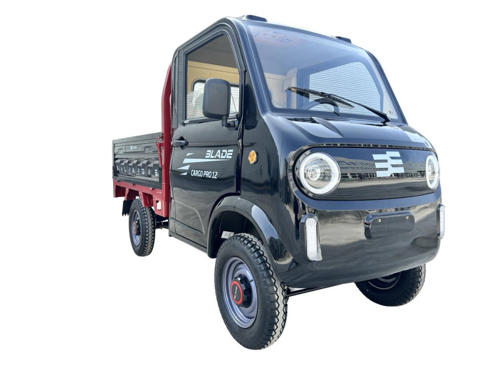 Cvadriciclu electric utilitar tip camioneta electrica PICKUP BLADE CARGO PRO 12 fara permis, 3000W, viteza 25 km/h, autonomie 100 km, Negru + Rosu [3]