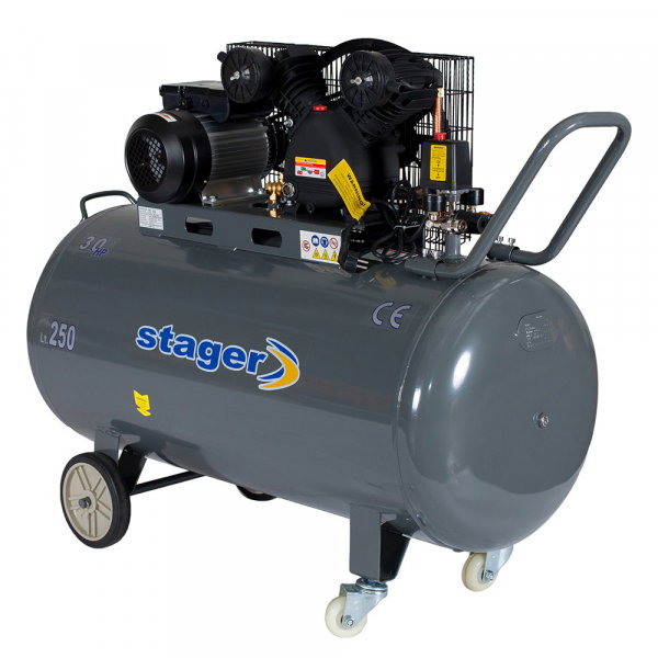 Stager HMV0.25/250 compresor aer, 250L, 8bar, 250L/min, monofazat, angrenare curea [1]