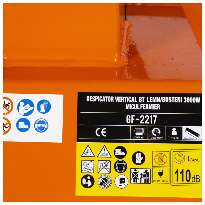 Despicator lemn/busteni Micul Fermier GF-2217 vertical 8T 3000W [9]