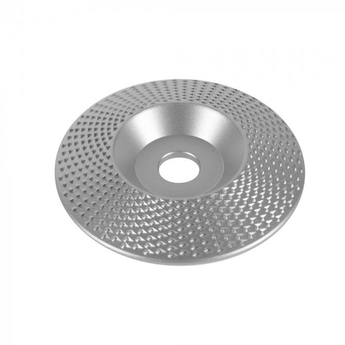 Disc arcuit, argintiu, de rindeluit lemn, 84mm [1]