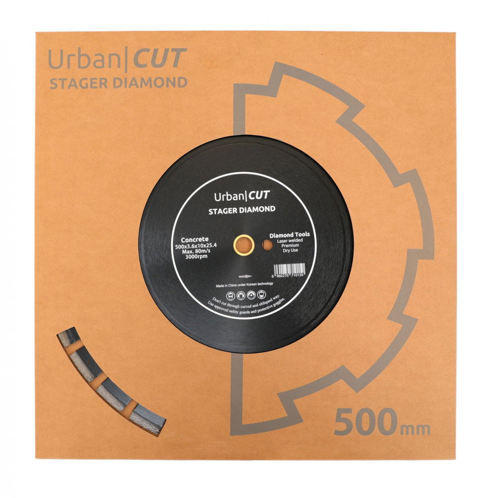 Disc diamantat Stager URBAN CUT 500x3.6x10x25.4-P pentru beton/asfalt [2]