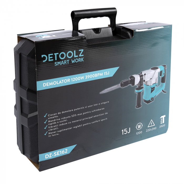 Ciocan demolator 1200W 3900bpm 15J cu valiza pentru transport [8]