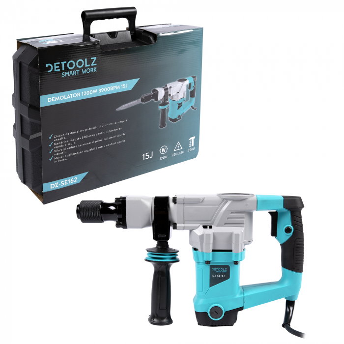 Ciocan demolator 1200W 3900bpm 15J cu valiza pentru transport [3]