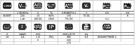FORCE 165 + MASCA CRISTALE LICHIDE - Invertor sudura TELWIN [3]