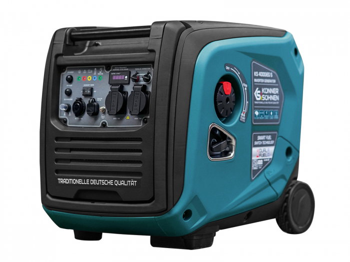 Generator benzina/GPL inverter Konner&Sohnen KS 4000iEG S, monofazat, portabil, 4.0 kW, 7.5 cp, pornire manuala/electrica, 230 V, motor Euro V, bobinaj cupru, mod ECO [1]