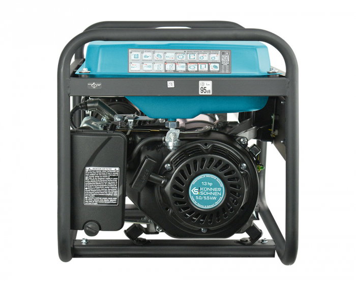 Generator curent Konner & Sohnen KS 7000E-1/3, 5.5kW, VTS, monofazat/trifazat, AVR, benzina, 13CP, Easy Start [4]