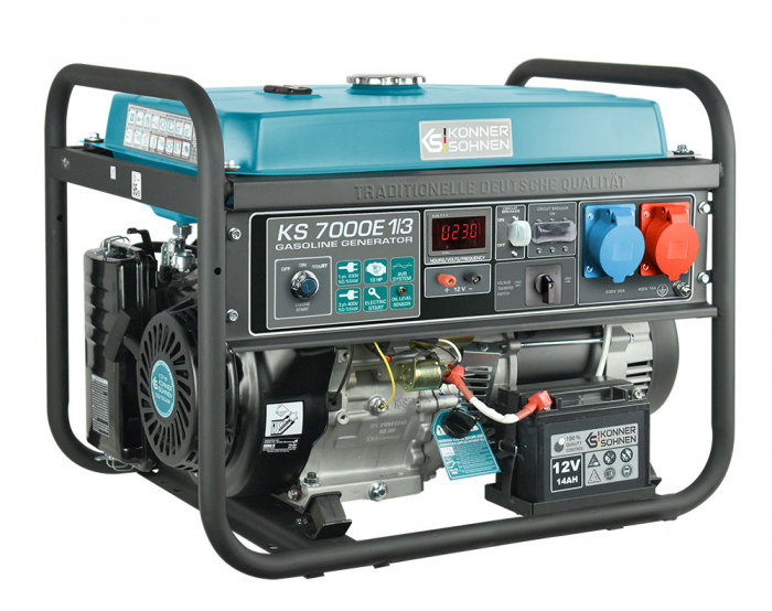 Generator curent Konner & Sohnen KS 7000E-1/3, 5.5kW, VTS, monofazat/trifazat, AVR, benzina, 13CP, Easy Start [2]