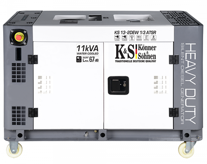 Generator de curent diesel Konner & Sohnen KS 13-2DEW 1/3 ATSR, 11.25kWA, monofazat/trifazat, Diesel, 18CP, insonorizat [1]
