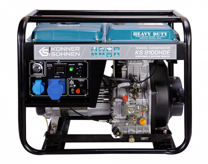 Generator de curent diesel Konner & Sohnen  KS 8100HDE, 6.5kW, Euro 5, monofazat, AVR, 14CP [1]