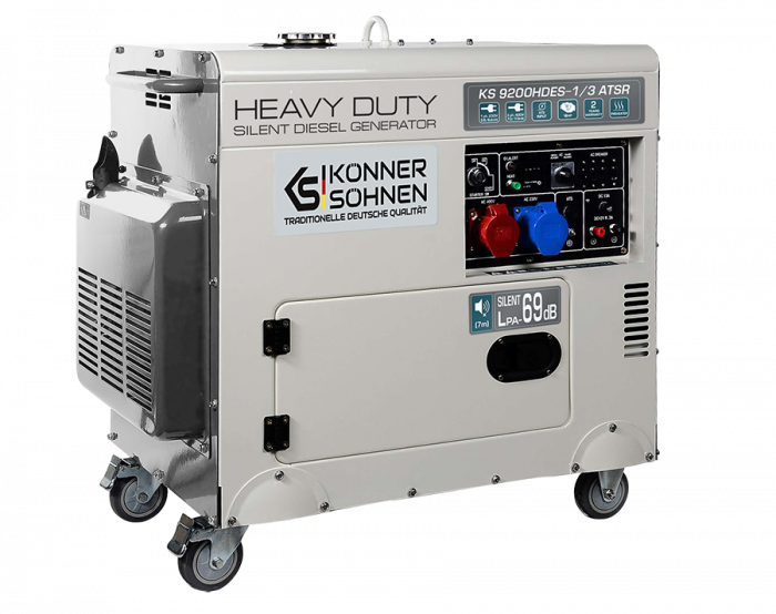 Generator de curent diesel Konner & Sohnen KS 9200HDES-1/3 ATSR Silent, 7.5kW, insonorizat, Diesel Euro 5, monofazat/trifazat, 18CP [2]
