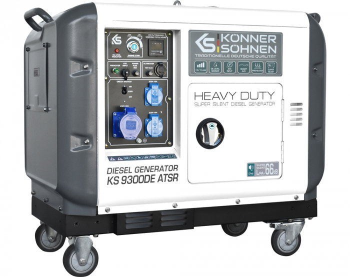 Generator de curent diesel Konner & Sohnen KS 9300DE ATSR SUPER SILENT, 230, max. 7.5kW, motor Diesel 18CP, insonorizat, EURO 5 [3]
