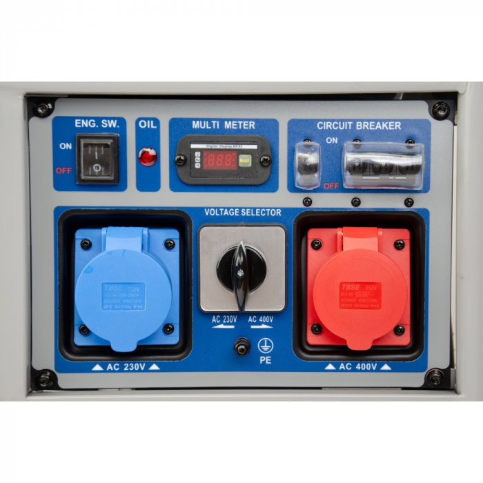 Generator de curent monofazat si trifazat 7,5 kW HYUNDAI HY-8001T + kit de roti [3]