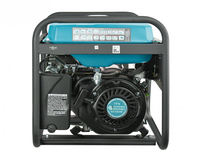 Generator de curent pe benzina Konner & Sohnen KS 7000E, 5.5 kW, benzina, 13 CP, monofazat, AVR, bobinaj cupru, pornire electrica [4]