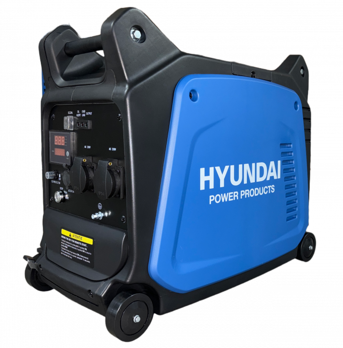 Generator de curent tip inverter Hyundai HY3500XSE, 3.5 kw, monofazat, digital, benzina, pornire electrica, pornire cu telecomanda, mod eco [1]