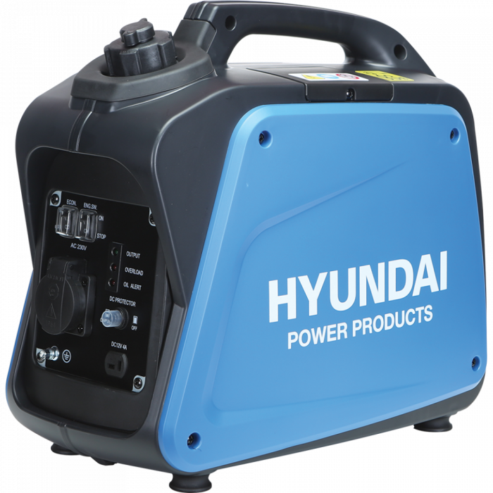 Generator de curent tip inverter Hyundai HY1200XS, 1.2 kw, monofazat, benzina, pornire la sfoara, mod ECO [1]