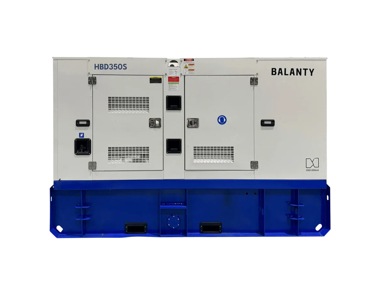 Generator de curent trifazat cu motor diesel Balanty by Hyundai HBD352S, 1500 RPM, insonorizat, rezervor 520 L, 282 kw, 350 KVA [1]
