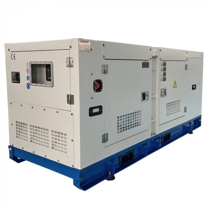 Generator de curent trifazat cu motor diesel HYUNDAI DHY100L, 1500 RPM, insonorizat, rezervor 260 L, 88 kw, 100 KVA [2]