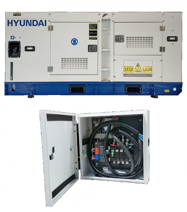 Generator de curent trifazat cu motor diesel HYUNDAI DHY50L, 44 kW + Automatizare [1]