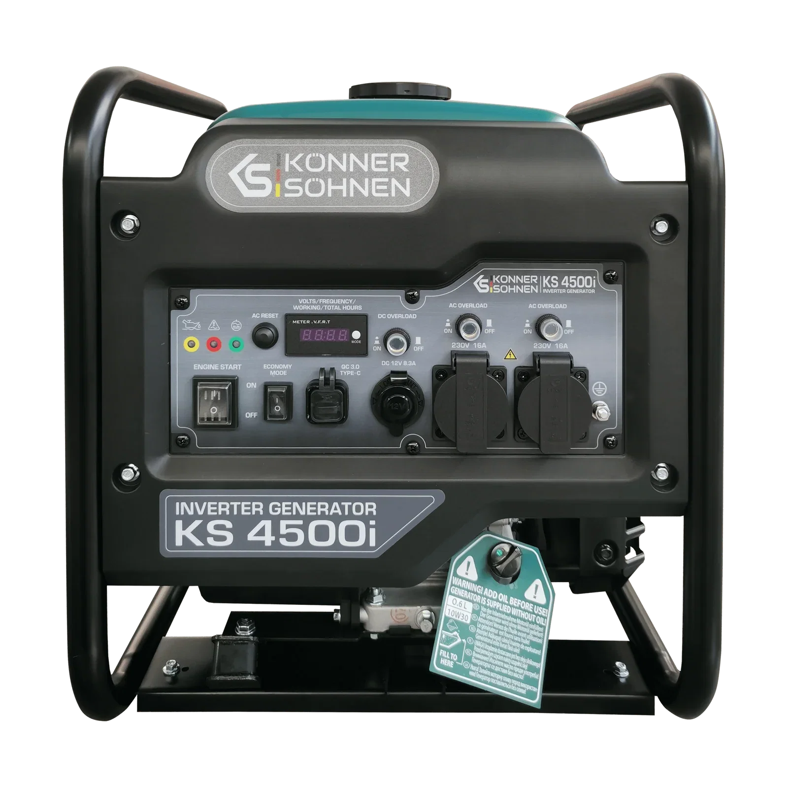 Generator digital inverter Konner & Sohnen KS 4500i 4.5kW, monofazat, benzina, bobinaj cupru [1]
