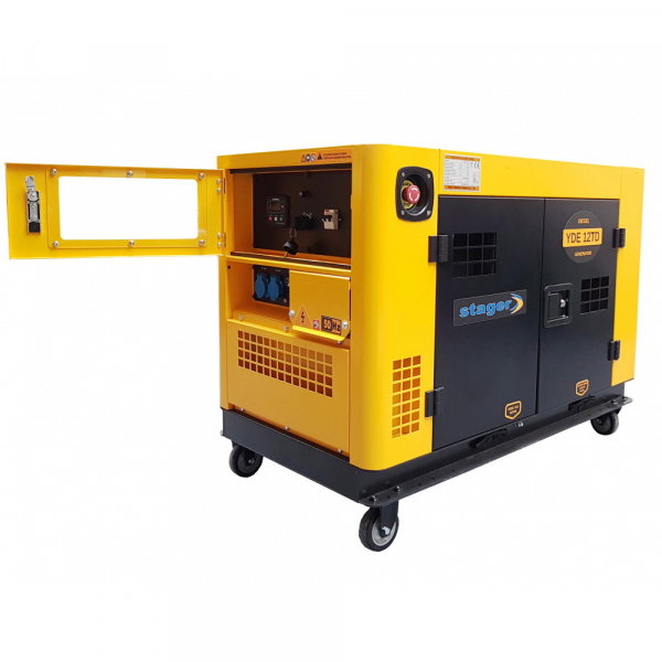 Generator insonorizat Stager YDE12TD, 3000rpm, diesel, monofazat [2]